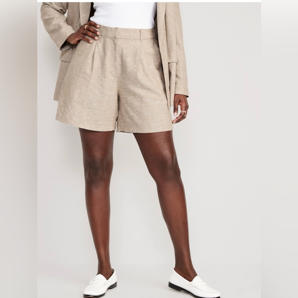 Old Navy Extra High Rise Linen Shorts
